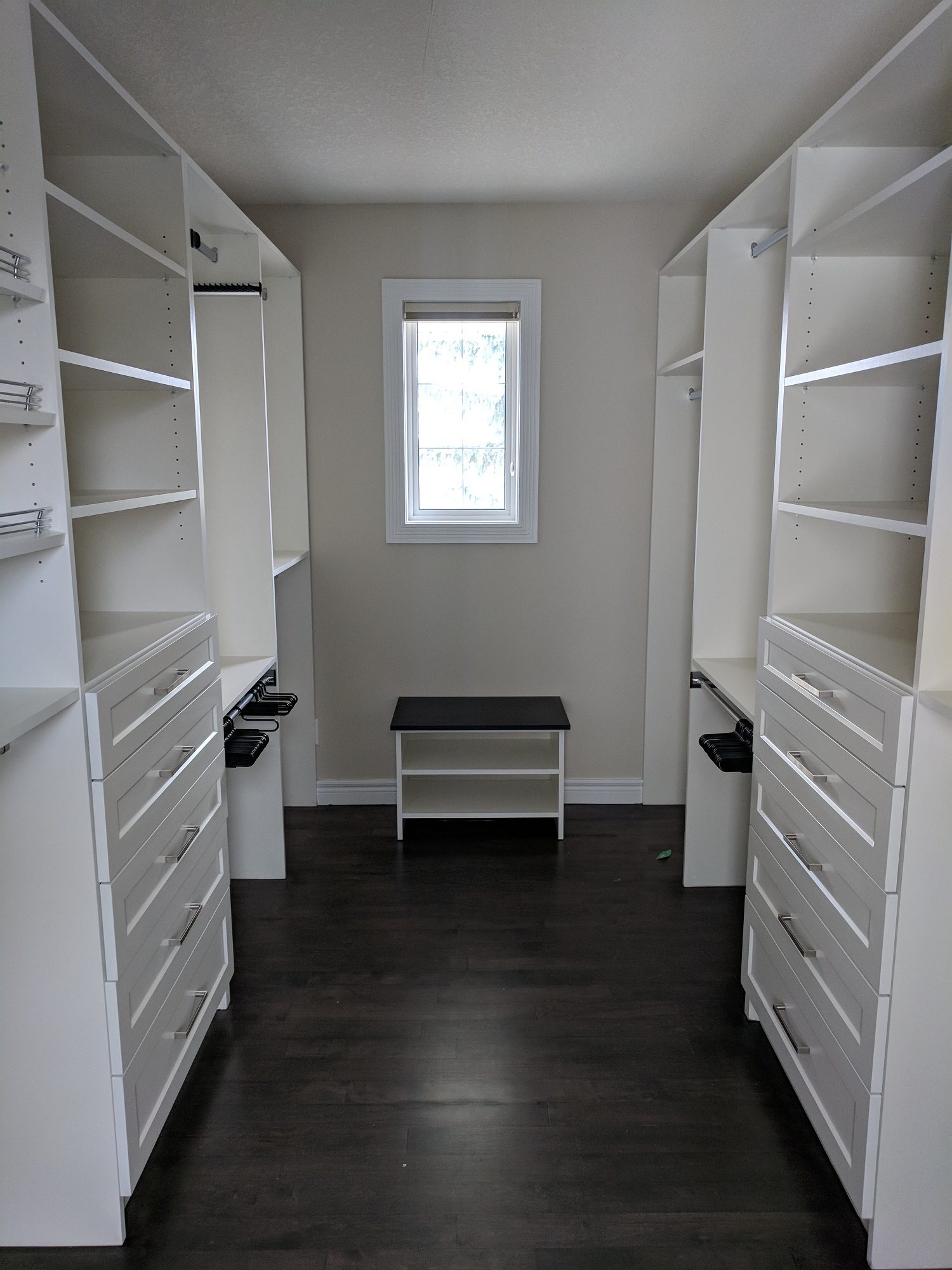After photo of walk-in closet