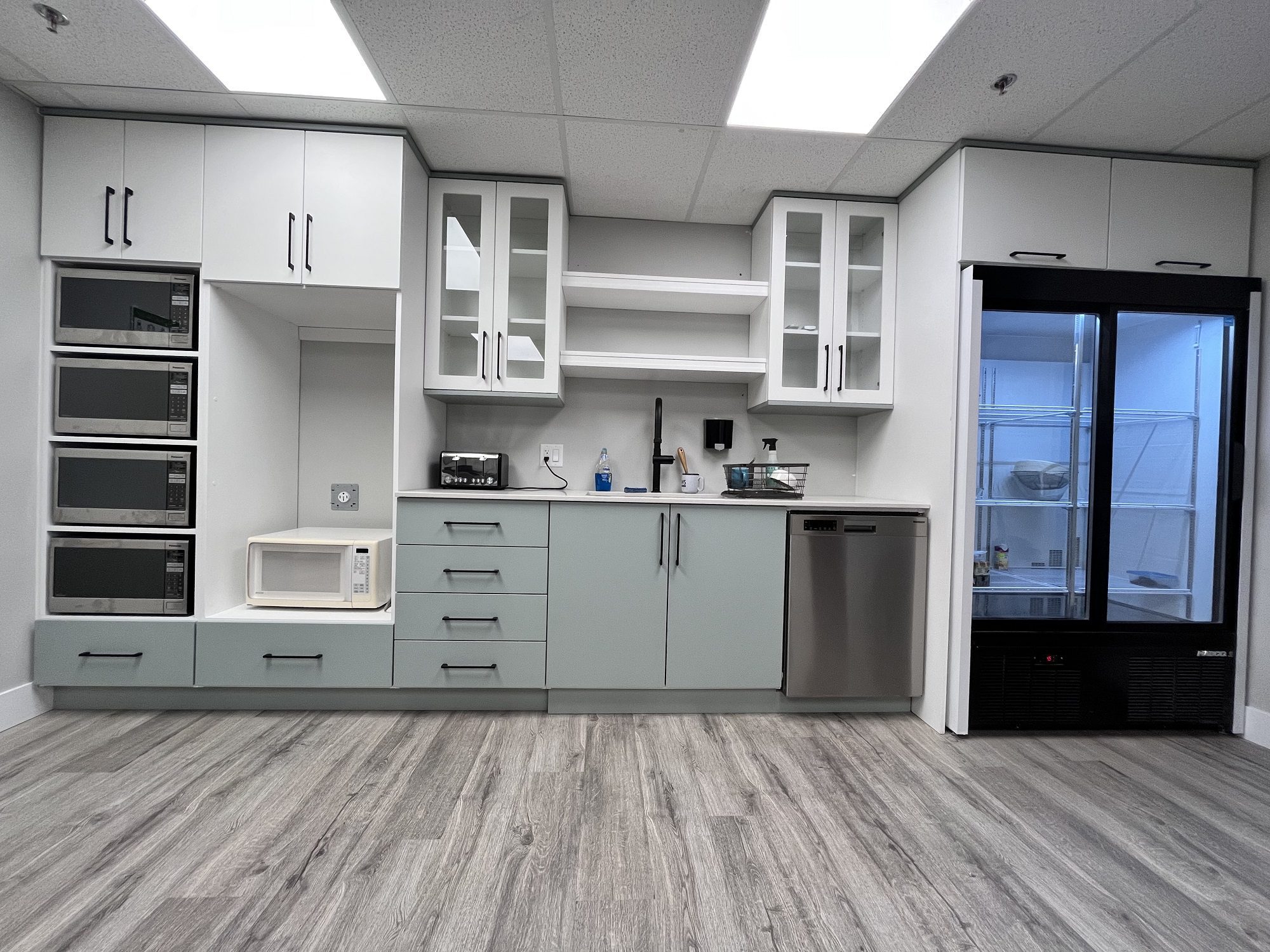 STOR-X head office lunchroom in Sage finish